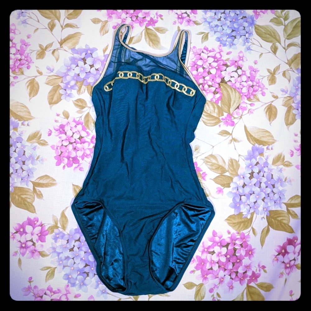 Longitude vintage swimsuit one piece green 8  tall